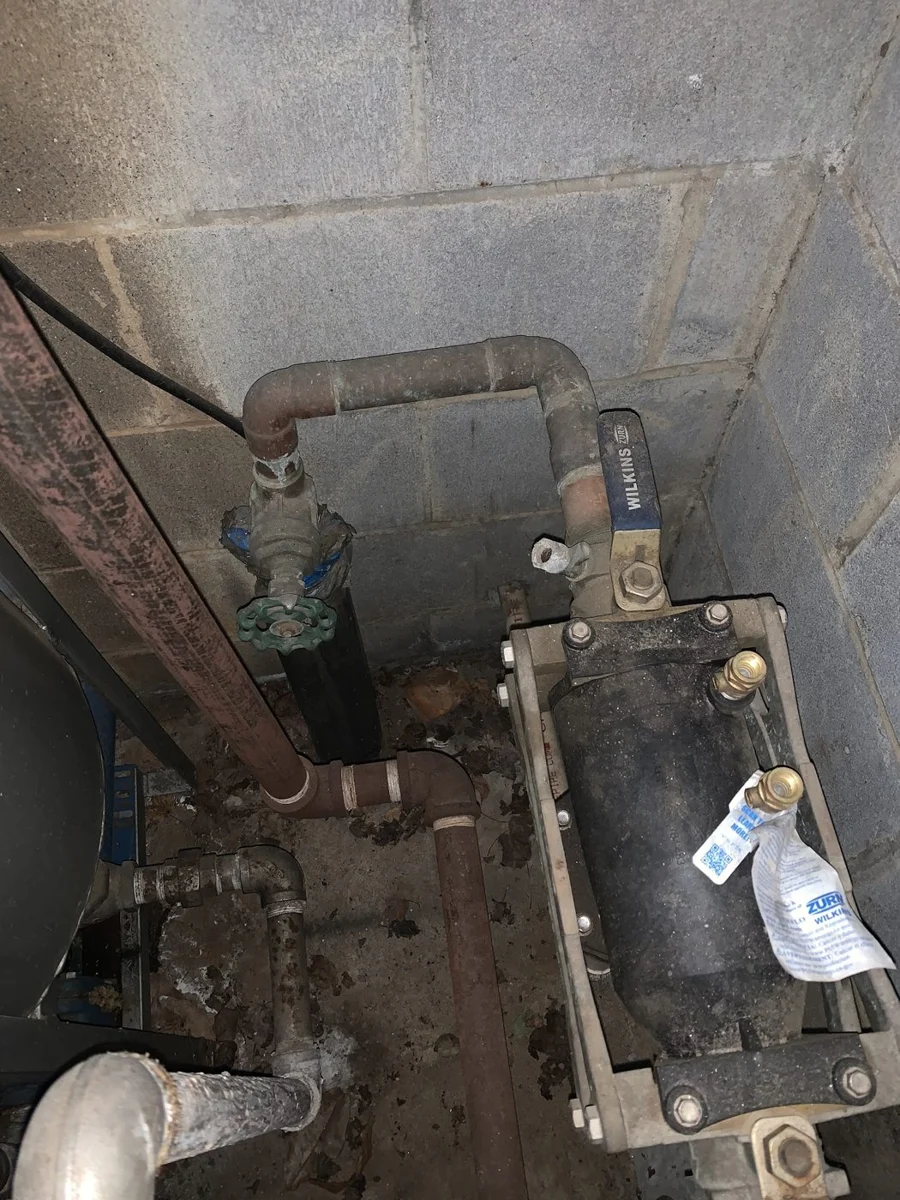 Indoor backflow assembly